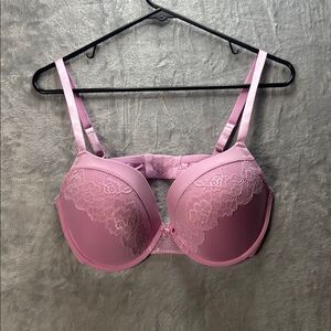 Maidenform Lilac Purple Lace Push-up Underwire Bra Size 38D